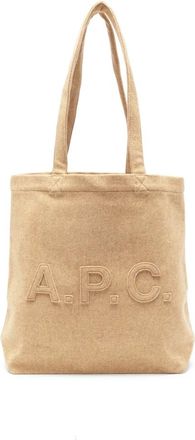 A.P.C. Tote Bags, female, Beige, Size: ONE SIZE Wool Tote Bag