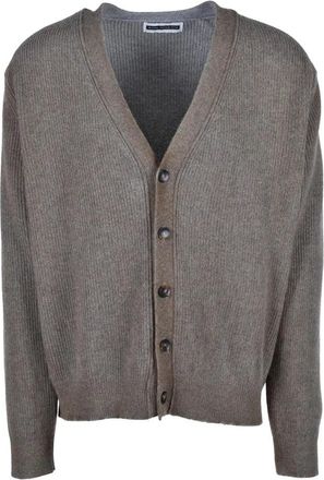 Original Vintage Style Military Green Cardigan with V-Neck