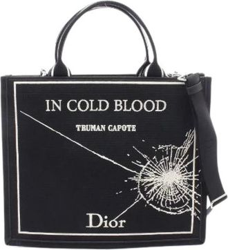Dior Pre-owned Book Tote Canvas Tote Bag - Dames - Vintage Shopper - Zwart - ONE Size - Vintage