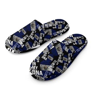 Generic Its In My DNA ElSalvador Flag Mens Cozy Memory Foam Slippers Warm Cotton House Shoes Comfy Slipper for Indoor Outdoor