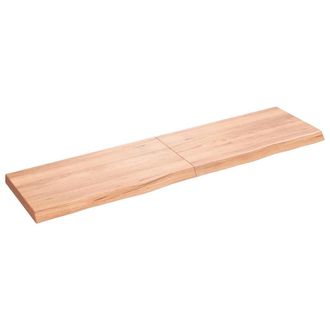 vidaXL Estante Pared Madera Roble Tratada Marr&oacute;n Claro 120x30x(2-4) Cm Vidaxl