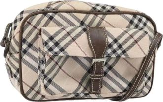 Burberry Pre-owned Cross Body Bags, female, Beige, Size: ONE SIZE Pre-owned Nylon Shoulder Bag