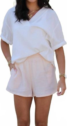 Dear John Denim Jailee V-Neck Top In White