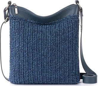 The Sak Lucia Crossbody Hand Crochet Bag in Denim Tonal Straw at Nordstrom