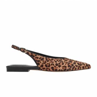 Marc Fisher Womens Gabraly Calf Hair Slingback Flats In Beige