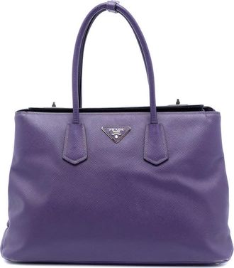 Prada Pre-owned Prada Saffiano Cuir Turnlock Twin Satchel Ladies F9AWN31ECDIY9PSP