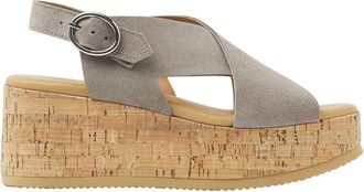 VIA VAI Sissel Raise Sandalen - Dames - Sleehakken - Grijs - 40 EU - Su&egrave;de - Schoenen