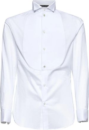 Giorgio Armani Klassieke Witte Franse Manchet Overhemd - Heren - Zakelijke Overhemden - Wit - 2XL - Katoen - Overhemden