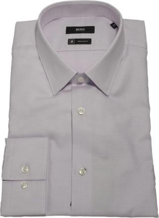 HUGO BOSS Eliott Shirt - Heren - Zakelijke Overhemden - Wit - M - Katoen - Overhemden