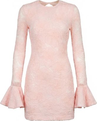 Rotate Rosana Floral Jacquard Polyester Blend Mini Dress