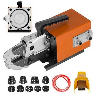 OEM Pneumatisches Crimpwerkzeug Am-10, Luftbetriebene Kabelschuh-crimpmaschine Zum Crimpen Von Bis Zu 16 Mm&sup2;, Pneumatische Crimpzangenmaschine Mit 10 Matr
