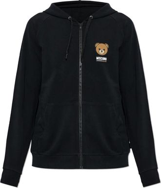 Moschino Sudadera con capucha y cremallera Active - Sweatshirts & Hoodies - Hombre - Negro - 2XL