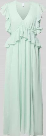 Vero Moda Cocktailkleid mit Volants Modell MUSSI in Hellgruen, Gr&ouml;&szlig;e 34