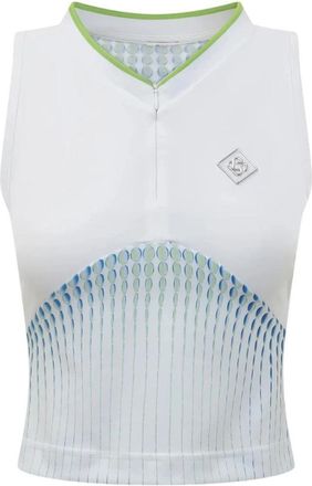Casablanca Mouwloze Tennis Top met Kwart-Ritssluiting - Dames - Tops zonder mouwen - Veelkleurig - XS - Polyester - Tops