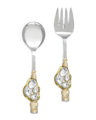 Tiramisu Cumulus Crystal Salad Server Set