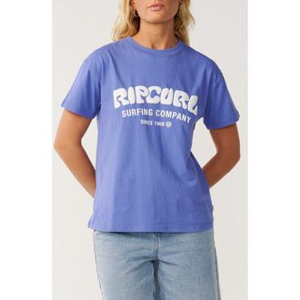 Rip Curl Surf Puff Party Pack Graphic T-Shirt in Mid Blue at Nordstrom, Size Xx-Large