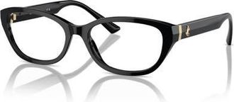 Jimmy Choo London 53mm Oval optical glasses in Black at Nordstrom