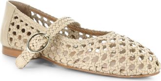 Bos. & Co. Wilda Mary Jane Flat in Light Beige at Nordstrom, Size 10-10.5Us