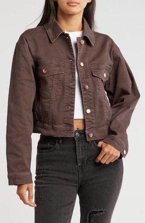 Vigoss Denim Trucker Jacket in Chocolate at Nordstrom Rack, Size X-Large