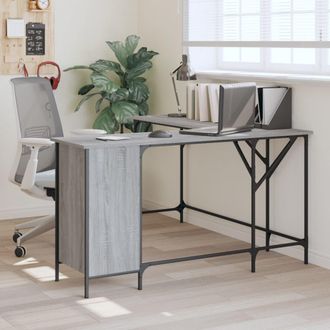 vidaXL Vidaxl - Escritorio Madera De Ingenier&iacute;a Gris Sonoma 141x141x75 Cm