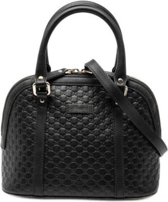 Gucci Pre-owned Handbags, female, Black, Size: ONE SIZE Pre-owned Satchel