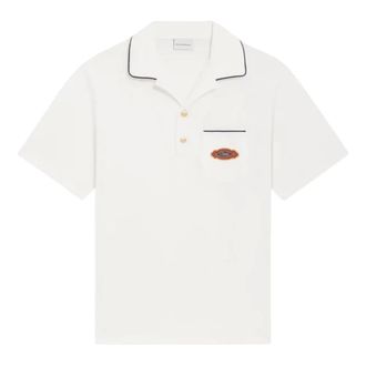 Dr&ocirc;le de Monsieur Polo Shirts, male, White, Size: L Patch Polo