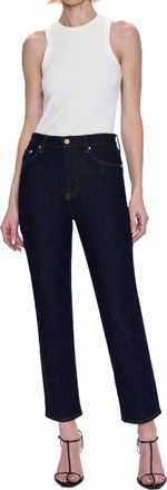 Pistola Denim Bri High Rise Slim Straight Ankle Length Jean In Nightfall