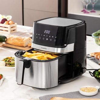 InnovaGoods Innovagoods - Freidora De Aire Fryinn Pro 5500 Negro 1700 W 5,5 L Acero Inoxidable