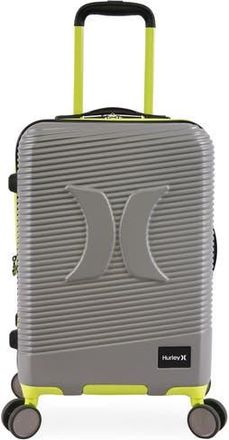 Hurley Torx 21-Inch Spinner Suitcase in Light Grey/Neon at Nordstrom Rack