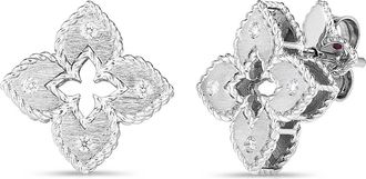 Roberto Coin Venetian Princess Diamond Stud Earrings in White Gold at Nordstrom
