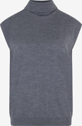 Hemisphere &Auml;rmelloser Pullover aus Merinowolle