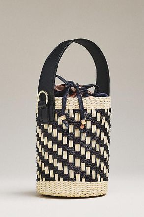 Sensi Studio Two-Tone Thick-Weave Bucket Bag