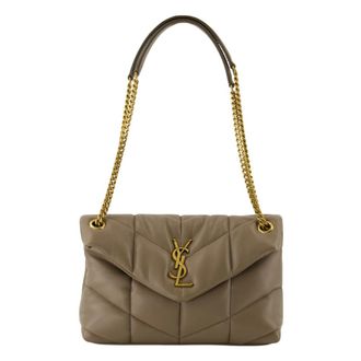 Saint Laurent Puffer Small - female - Saint Laurent - Shoulder Bags - Beige - ONE SIZE - Bags