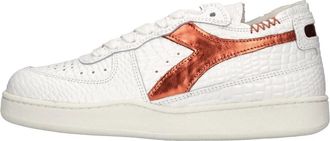 Diadora Mi Basket Row Cut - Dames - Sneakers - Wit - 37 EU - Leer - Schoenen