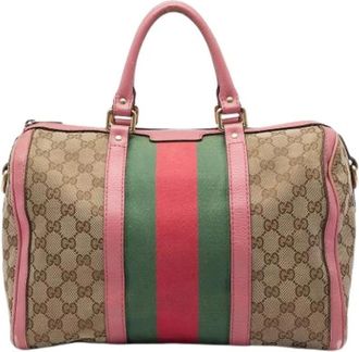 Gucci Pre-owned Vintage Satchel - Dames - Vintage Handtas - Beige - ONE Size - Vintage