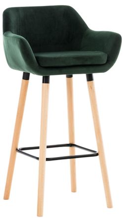 Clp Clp - Taburete De Bar Grant Terciopelo Verde