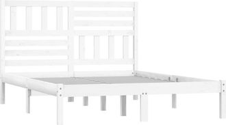 vidaXL Vidaxl - Estructura Cama Doble Sin Colch&oacute;n Madera Pino Blanco 140x190 Cm