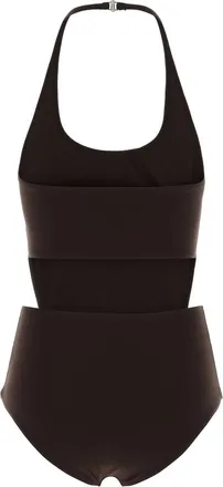 Alaia Womens Chocolate Stretch Nylon Swimsuit Chocolat Exterior: Elastane Costumi Da Bagno Swimwear
