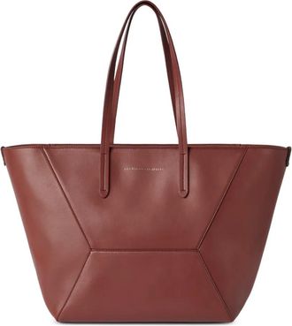 Brunello Cucinelli Borsa tote con dettaglio Monili - Rosso