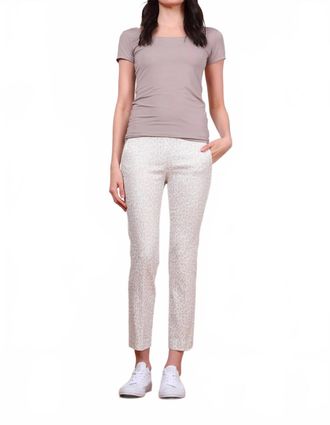 Avenue Montaigne Lulu Straight Cropped Pant In Leopard Gold