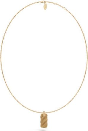 Off-white Shadow Strip Tag Pendant Necklace in Yellow Gold at Nordstrom, Size 26