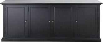 Maisons du monde Aparador negro con 4 puertas