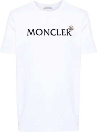Moncler T-Shirts, male, White, Size: XL Short Sleeve T-Shirt for Men