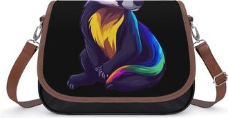 Generic Colorful Badger Crossbody Bags for Women Shoulder Messenger Bag Purse Handbags