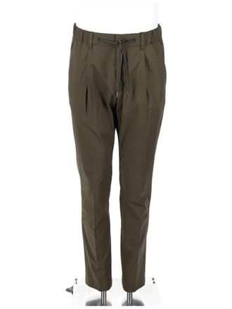Herno Tailored Tapered Leg Casual Pants With Adjustable Waist