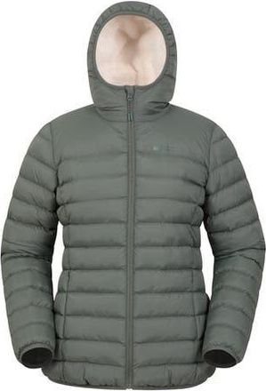 Mountain Warehouse Faux Fur Lined Padded Jacket in Khaki Green at Nordstrom, Size 10