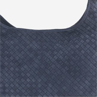 Bottega Veneta Mens Veneto Suede Bag Navy Calfskin Shoulder