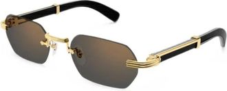 Cartier Ct0362S 007 Zonnebril - Heren - Accessoires - Geel - Maat: 54 MM Nylon