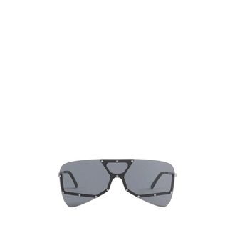 Rick Owens Accessoires, Heren, Zwart, ONE Size, Nylon, The Tower Zonnebrillen