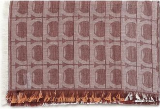 Ferragamo Amaranth Katoenen Sjaal Made in Italy - Heren - Sjaals - Rood - ONE Size - Katoen - Accessoires